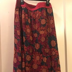 Lularoe midi flowy skirt sz Large NWT